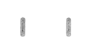 50 ct. t.w. Pave Diamond Square Hoop Earrings in Sterling Silver