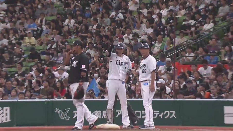 【2回裏】幸先よく先制!! ライオンズ・源田壮亮 直球を弾き返すレフトへのタイムリー!!  2023年9月23日 埼玉西武ライオンズ 対 千葉ロッテマリーンズ
