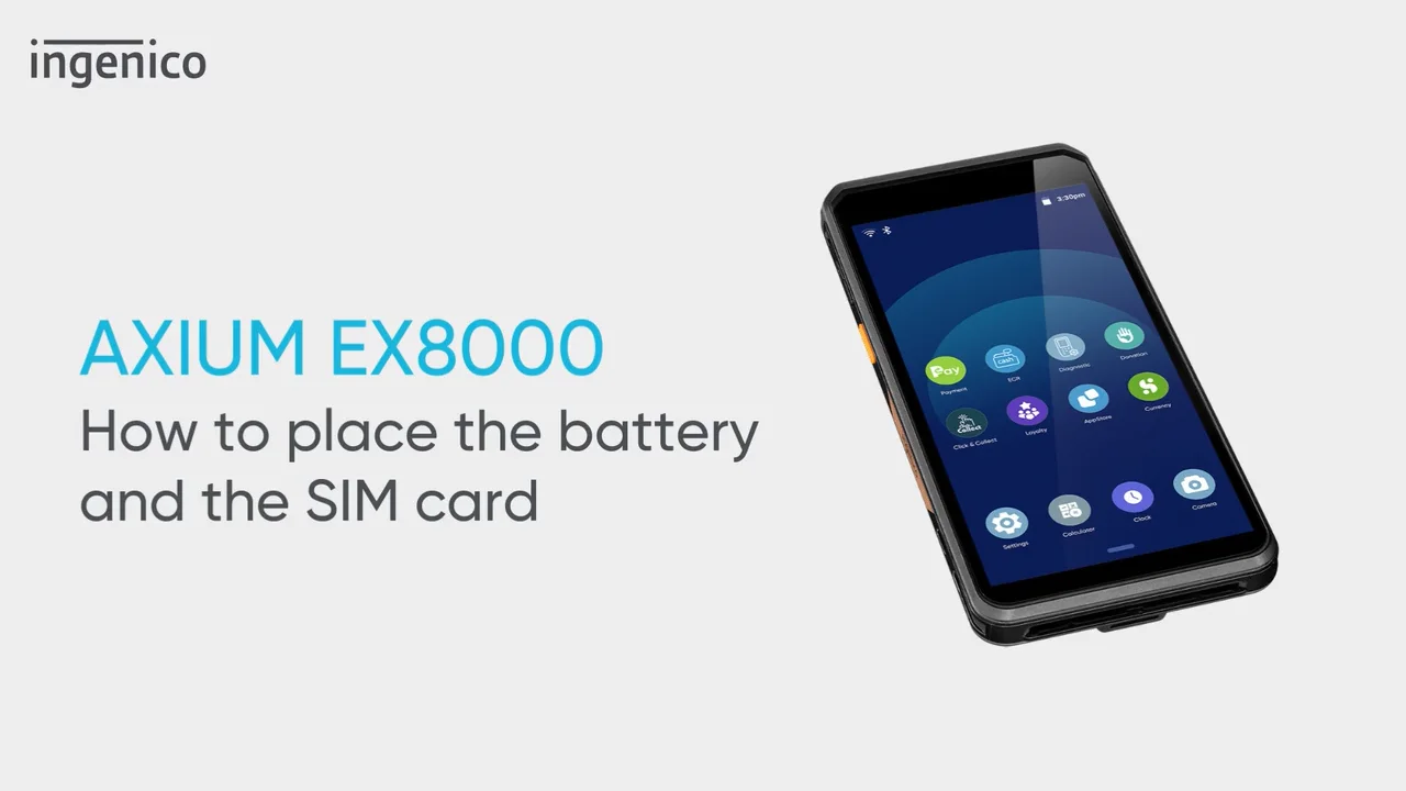 AXIUM EX8000 - Place the battery and the SIM card on Vimeo