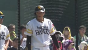 【ファーム】初回から先制!! ホークス・生海 センターへのタイムリー2ベースヒットを放つ!!  2023年9月24日 福岡ソフトバンクホークス 対 阪神タイガース