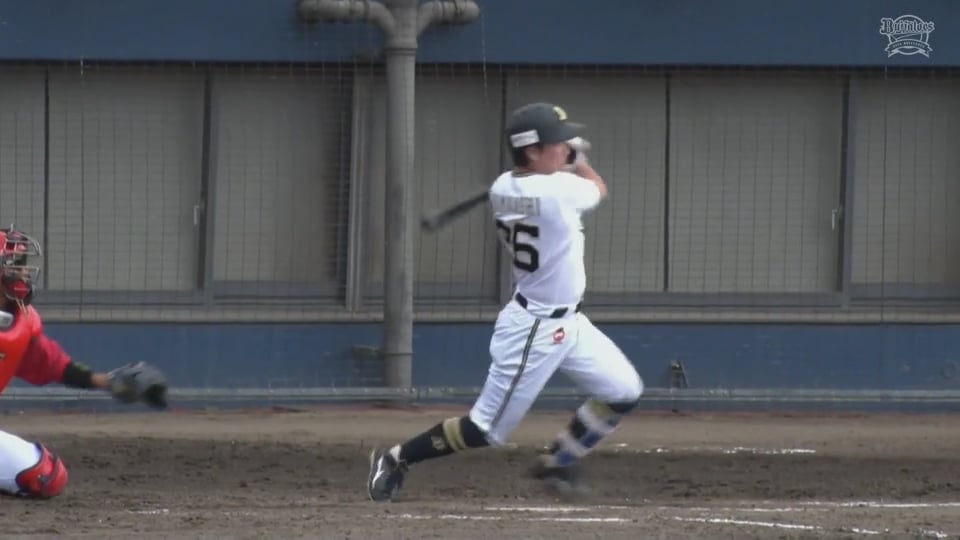 【ファーム】バファローズ・山足達也 三遊間を破る2点タイムリーヒット!!  2023年9月24日 オリックス・バファローズ 対 広島東洋カープ