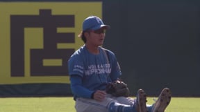 【7回裏】好守で魅せる!! ファイターズ・奈良間大己 横っ飛びでのダイビングキャッチ!!  2023年9月24日 東北楽天ゴールデンイーグルス 対 北海道日本ハムファイターズ