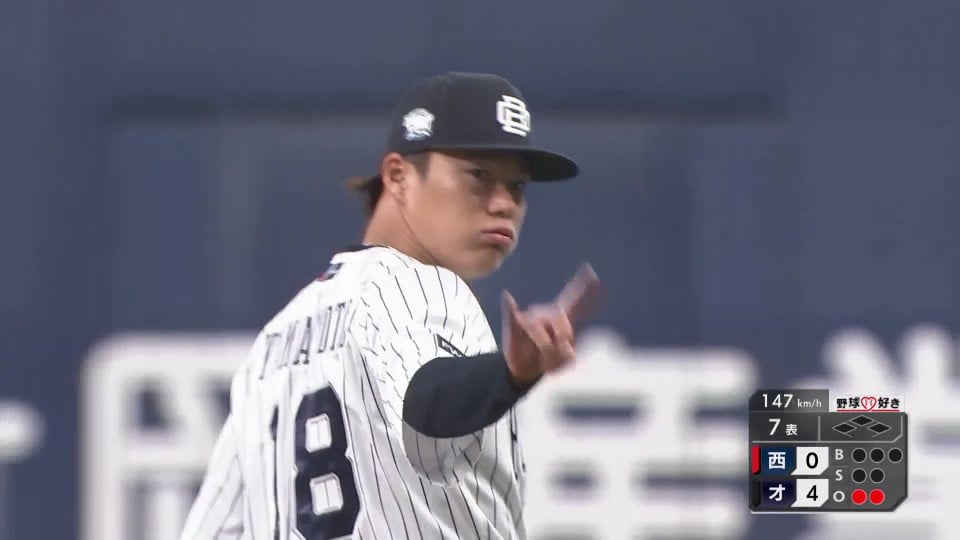 【7回表】3年連続15勝達成!! バファローズ・山本由伸 7回10奪三振無失点の好投!!  2023年9月24日 オリックス・バファローズ 対 埼玉西武ライオンズ