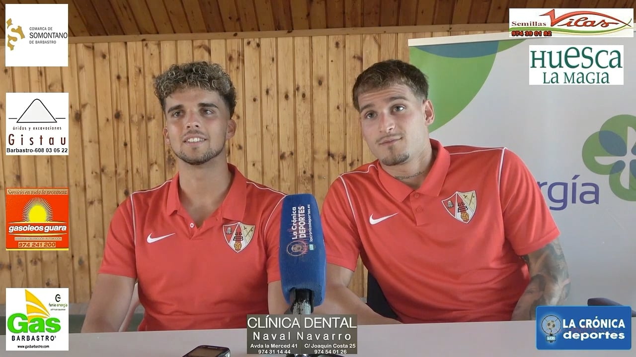 MARC PRAT y DANI RIBELLES (Jugadores Barbastro) UD Barbastro 1-1 Utebo FC / Jor. 4 - Segunda Rfef - Gr 2