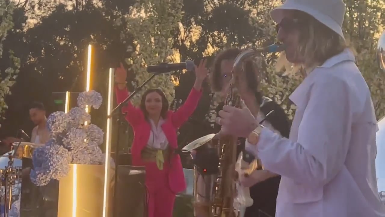 LIVE: DJ with live party band (vocals, sax, guitar, percussion)