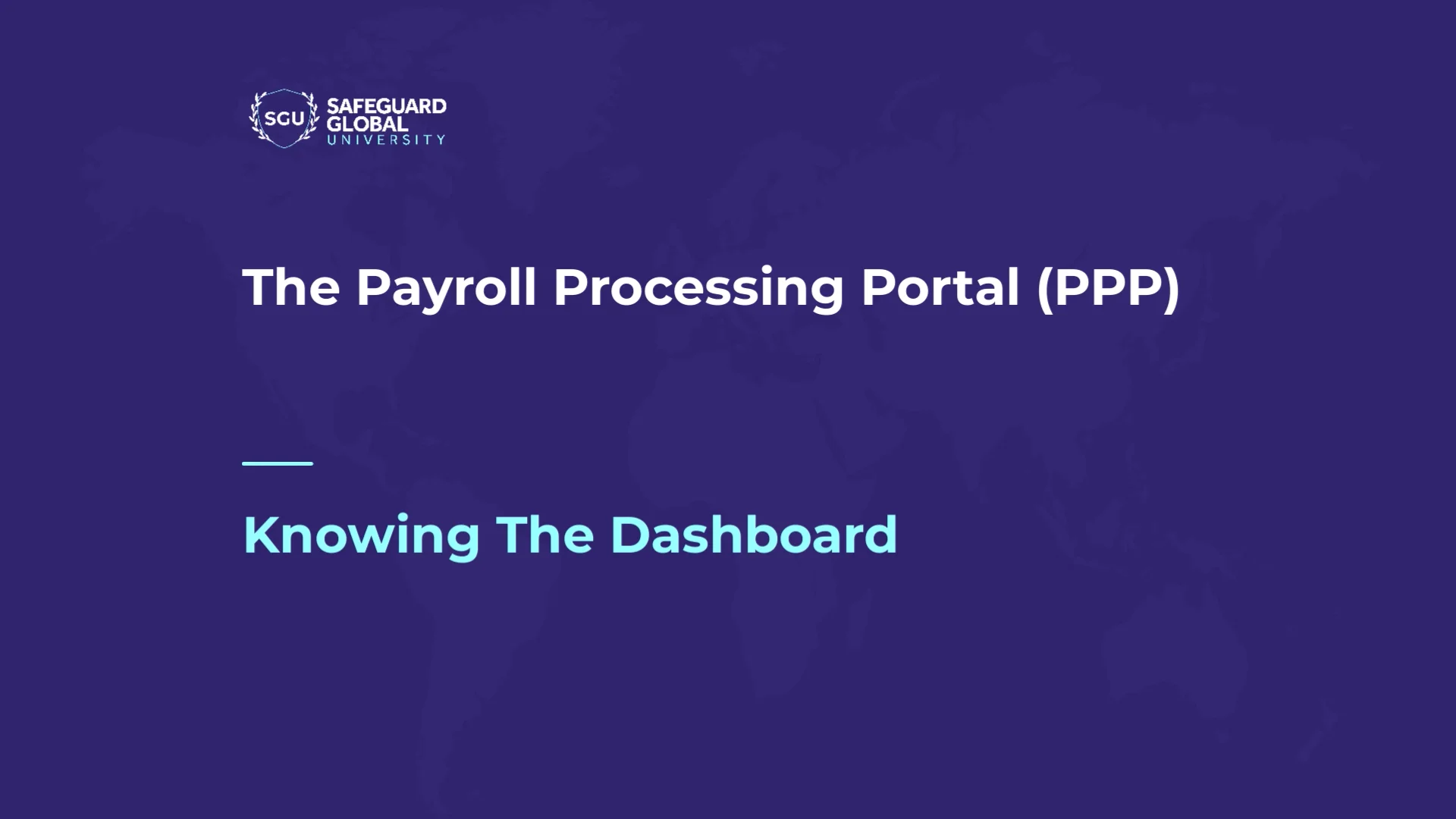 The Payroll Processing Portal (PPP) - Knowing The Dashboard (5 mins) on ...