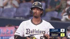 【2回裏】初球打ち!! バファローズ・宗佑磨 レフト前へのタイムリーヒットで先制!!  2023年9月25日 オリックス・バファローズ 対 埼玉西武ライオンズ