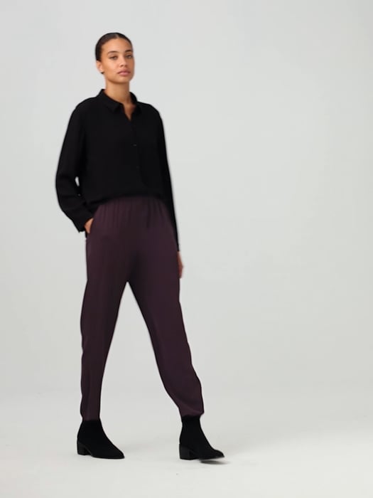 Silk Georgette Crepe Tapered Pant