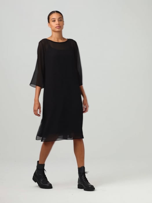 Eileen fisher black dress hot sale sale