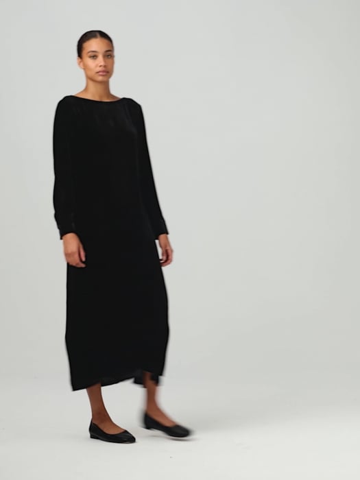 Eileen fisher blue velvet hot sale dress