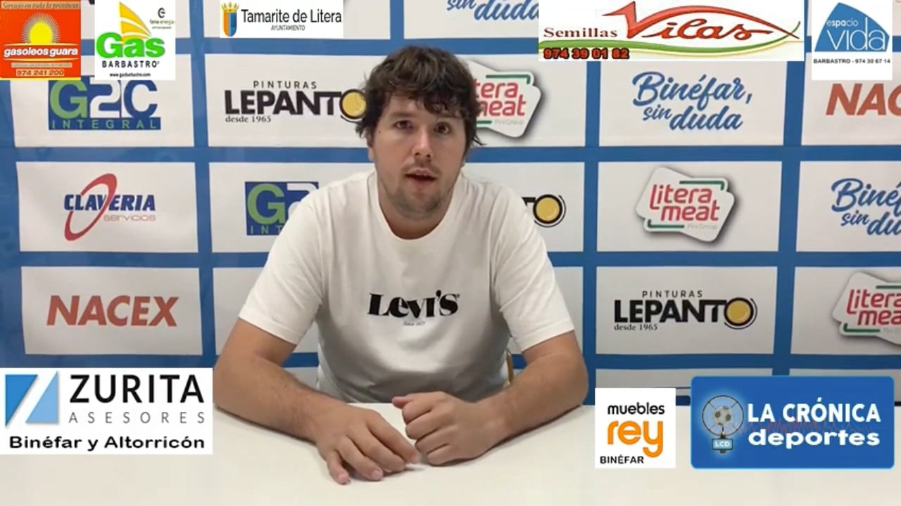 LUIS ARCAS (Entrenador Binéfar) CD Ebro 2-1 CD Binefar / Jor. 3 - Tercera Rfef