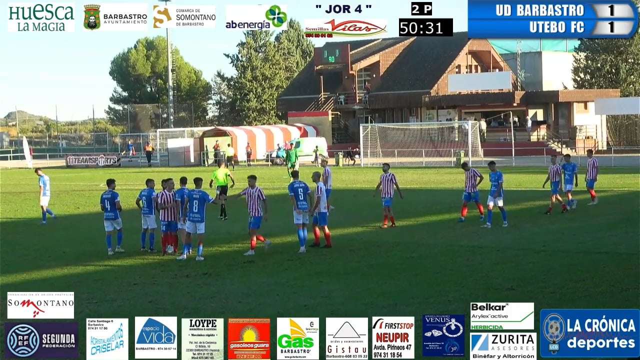 (RESUMEN y GOLES) UD Barbastro 1-1 Utebo FC / Jor. 4 - Segunda Rfef - Gr 2