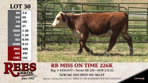 Lot #30 - RB MISS ON TIME 226K