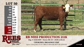 Lot #50 - RB MISS PRODUCTION 211K