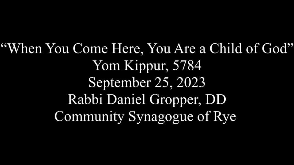 When You Come Here, You Are a Child of God