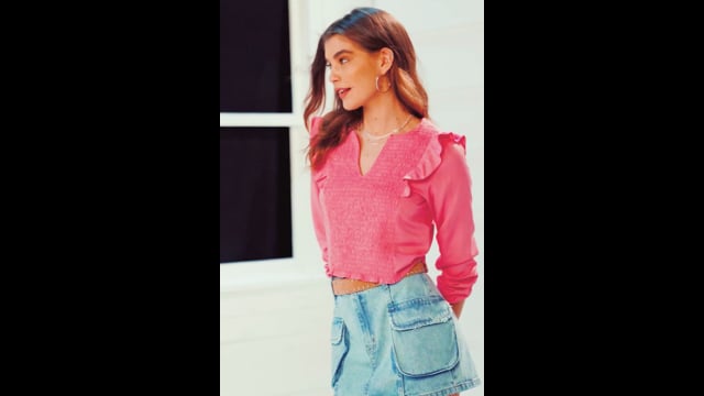 BLUSA VIENA MANGA LONGA                                                                              CHICLETE