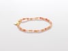 Pink Opal Bead Bracelet in Vermeil