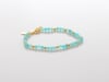 Blue Amazonite Bead Bracelet in Vermeil