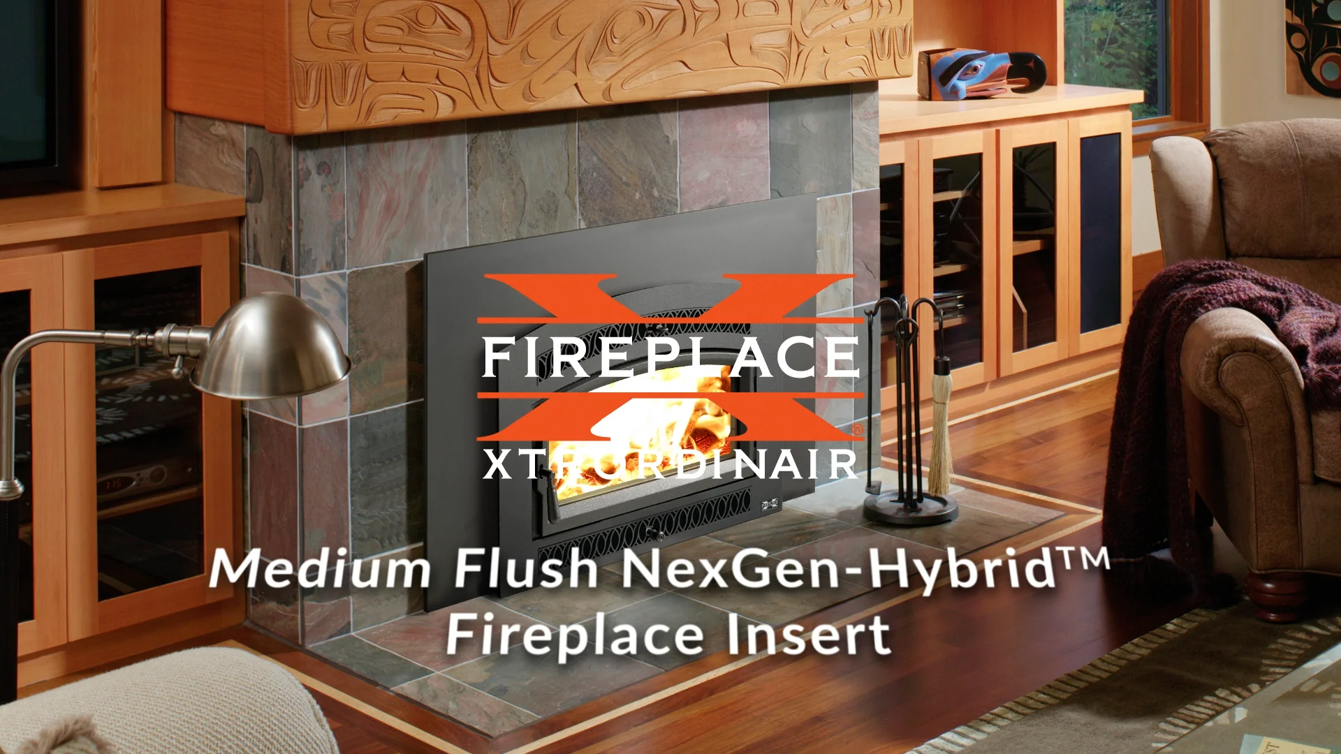 Fireplace Xtrordinair Medium Flush NexGenHybrid Insert Rectangular