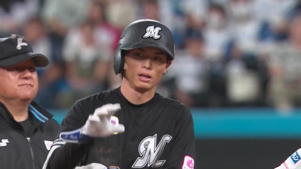 【5回表】まさに恐怖の9番!! マリーンズ・和田康士朗 ライトへ勝ち越しタイムリーヒット!!  2023年9月27日 北海道日本ハムファイターズ 対 千葉ロッテマリーンズ