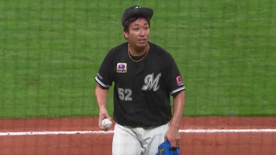 【9回裏】通算700登板達成!! マリーンズ・益田直也 3者連続三振を奪う圧巻の投球!!  2023年9月27日 北海道日本ハムファイターズ 対 千葉ロッテマリーンズ