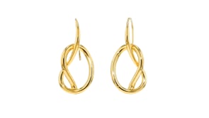18kt Gold Over Sterling Knot Drop Earrings