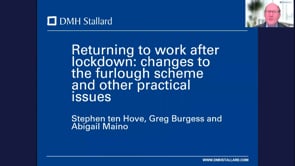 Returning to work after lockdown: changes to the furlough scheme