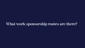 What work sponsorship routes are there in the UK?