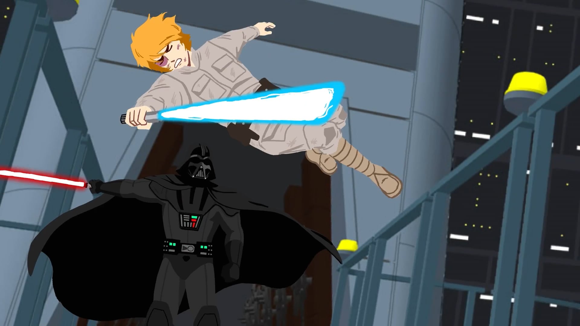 Star Wars: Galaxy Of Adventures, Luke Vs. Vader, (Anim Sample)