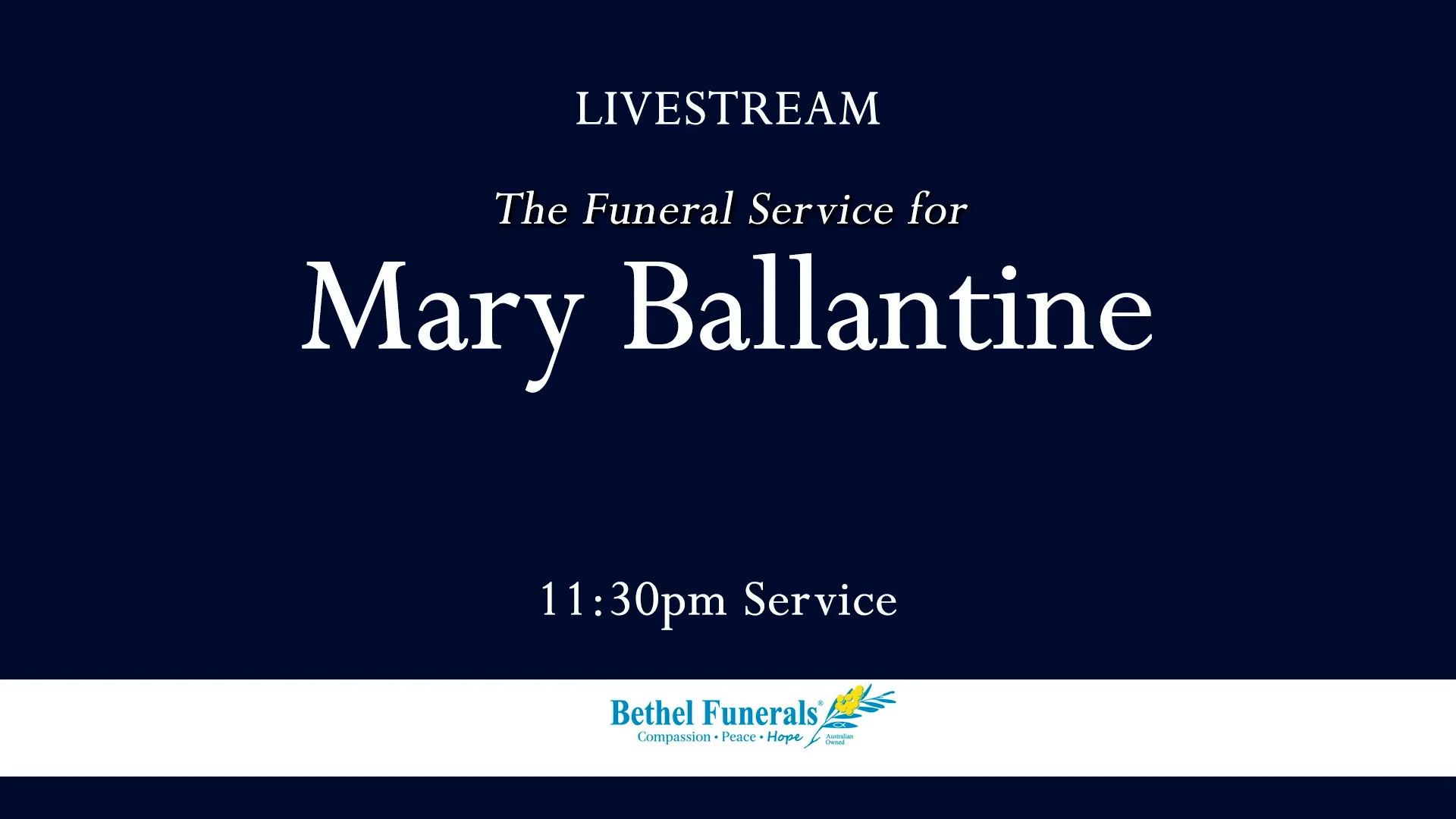 The Funeral Service for Mary Ballantine on Vimeo