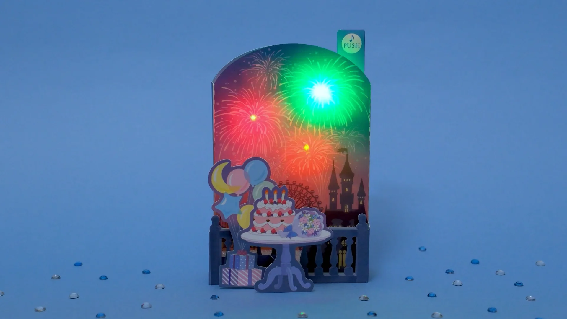 サンリオ 誕生日祝い ライト＆メロディー 花火とテーマパーク 622427