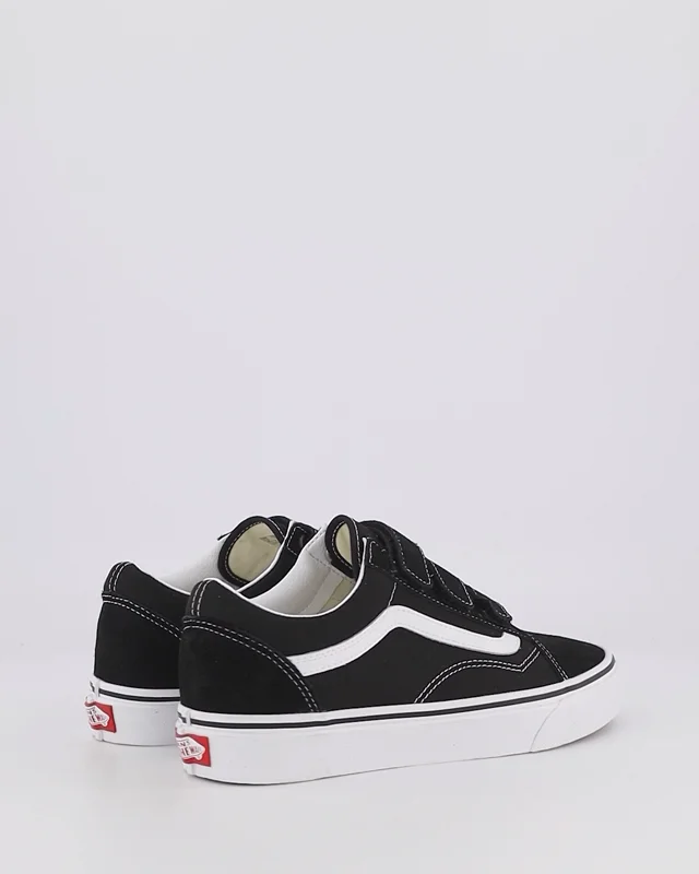 Black and shop white velcro vans