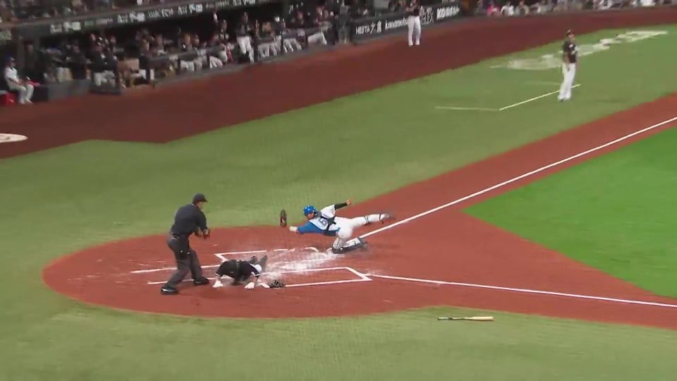 【1回表】ホームまで激走!! マリーンズ・荻野貴司の隙を逃さない好走塁で先制!!  2023年9月28日 北海道日本ハムファイターズ 対 千葉ロッテマリーンズ