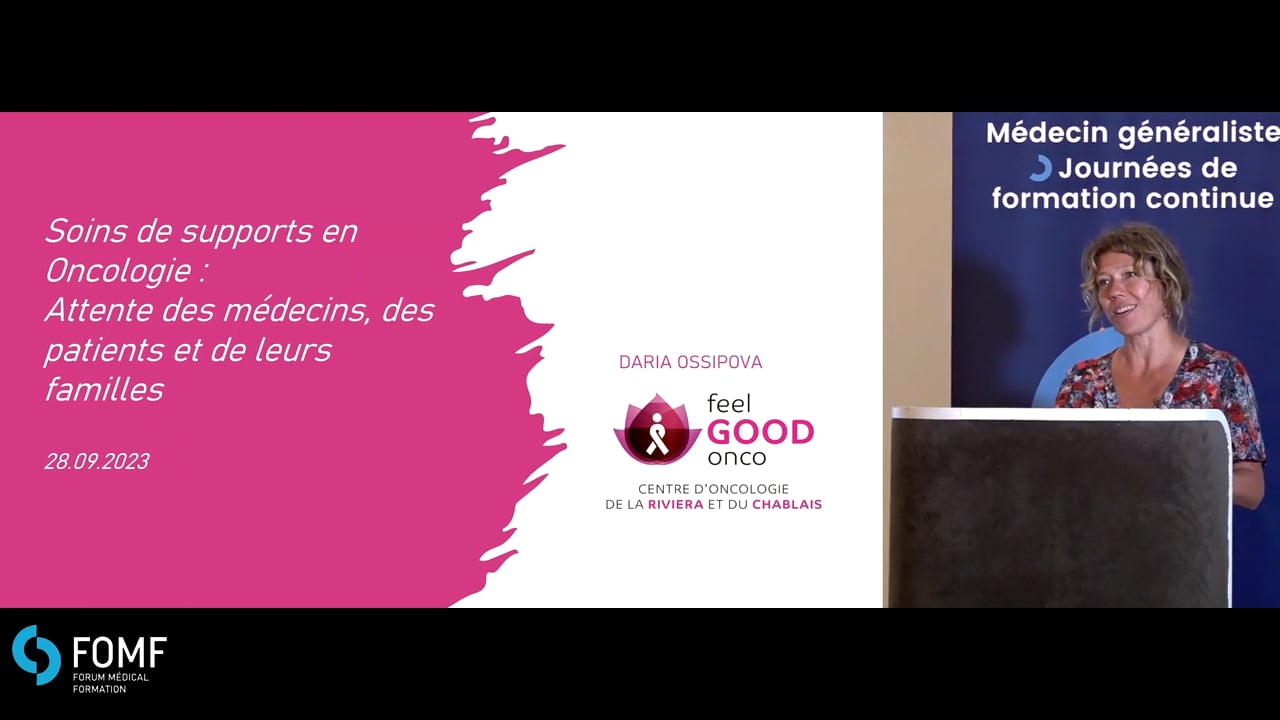 Soins de supports en Oncologie : Attente des médecins, des patients et de leurs familles