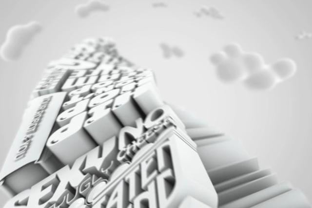 typography landscape - inspiring animation