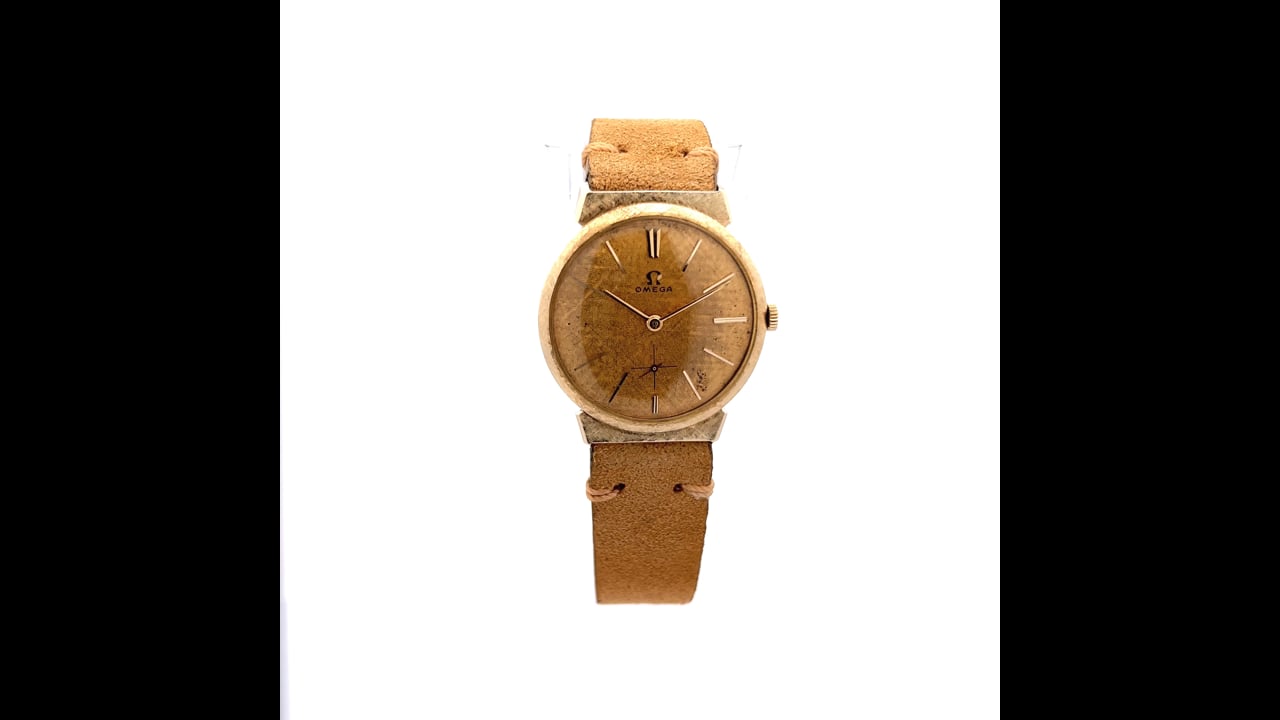 Omega Retro Ladies Watch - Yellow Gold 14k Manual Omega 14k Solid Gold Vintage 33mm Champagne Dial manual wind  main image 2