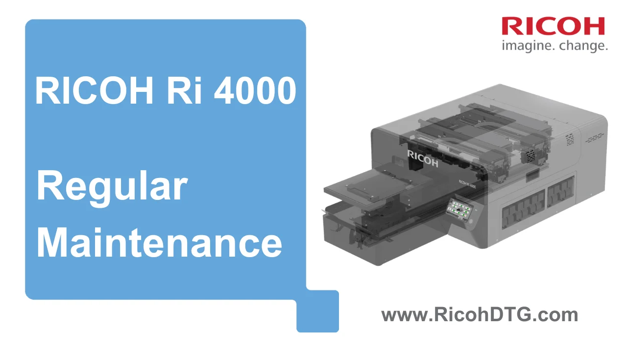 RICOH Ri 4000 Regular Maintenance