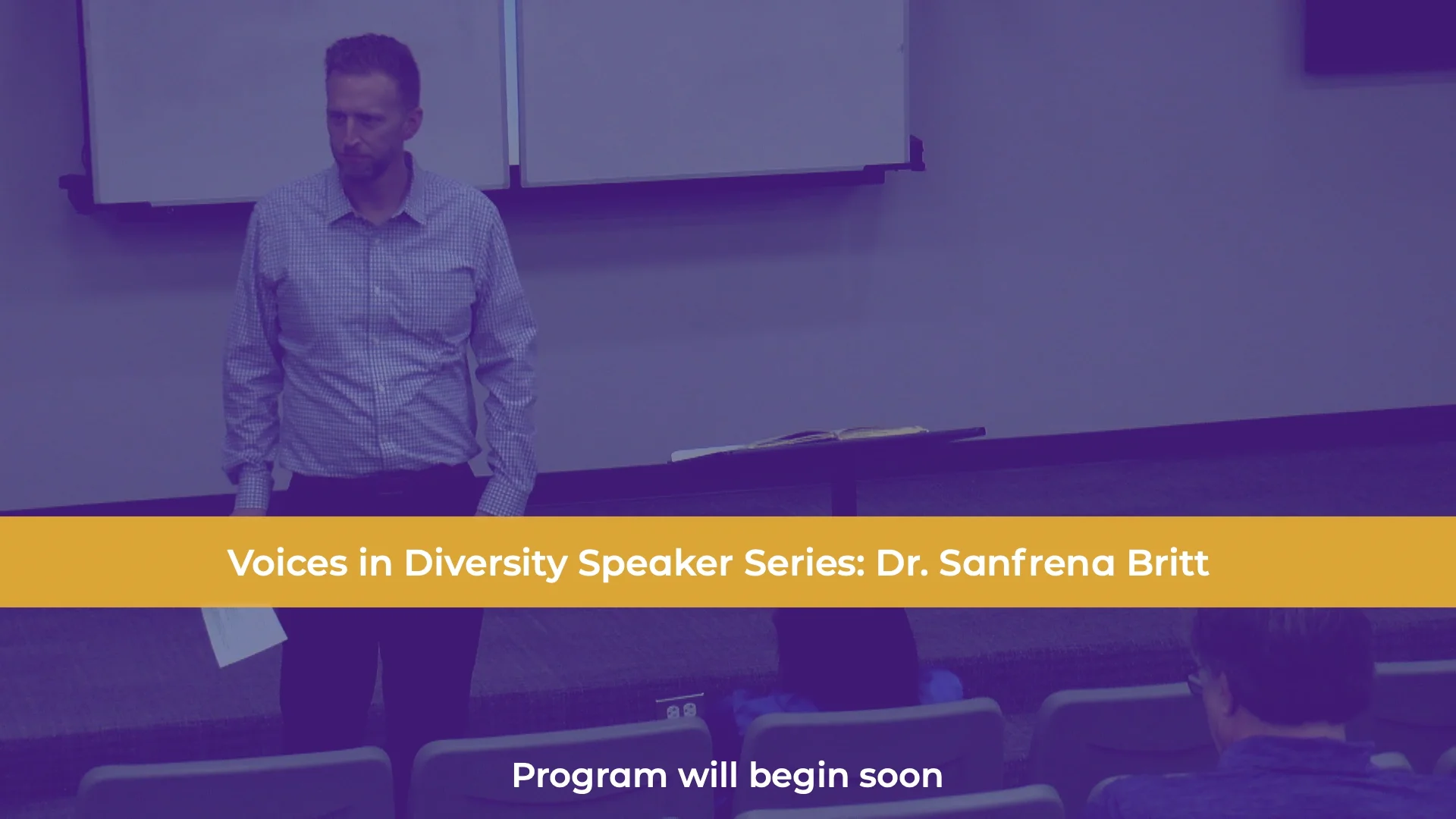 Voices in Diversity Speaker Series Dr. Sanfrena Britt on Vimeo