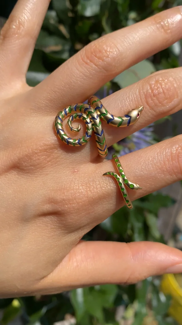 Clay deals snake ring