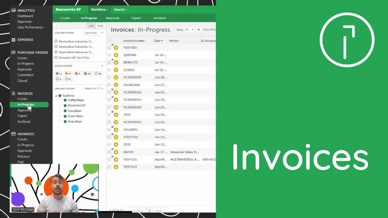 Short Demo - Invoices on Vimeo