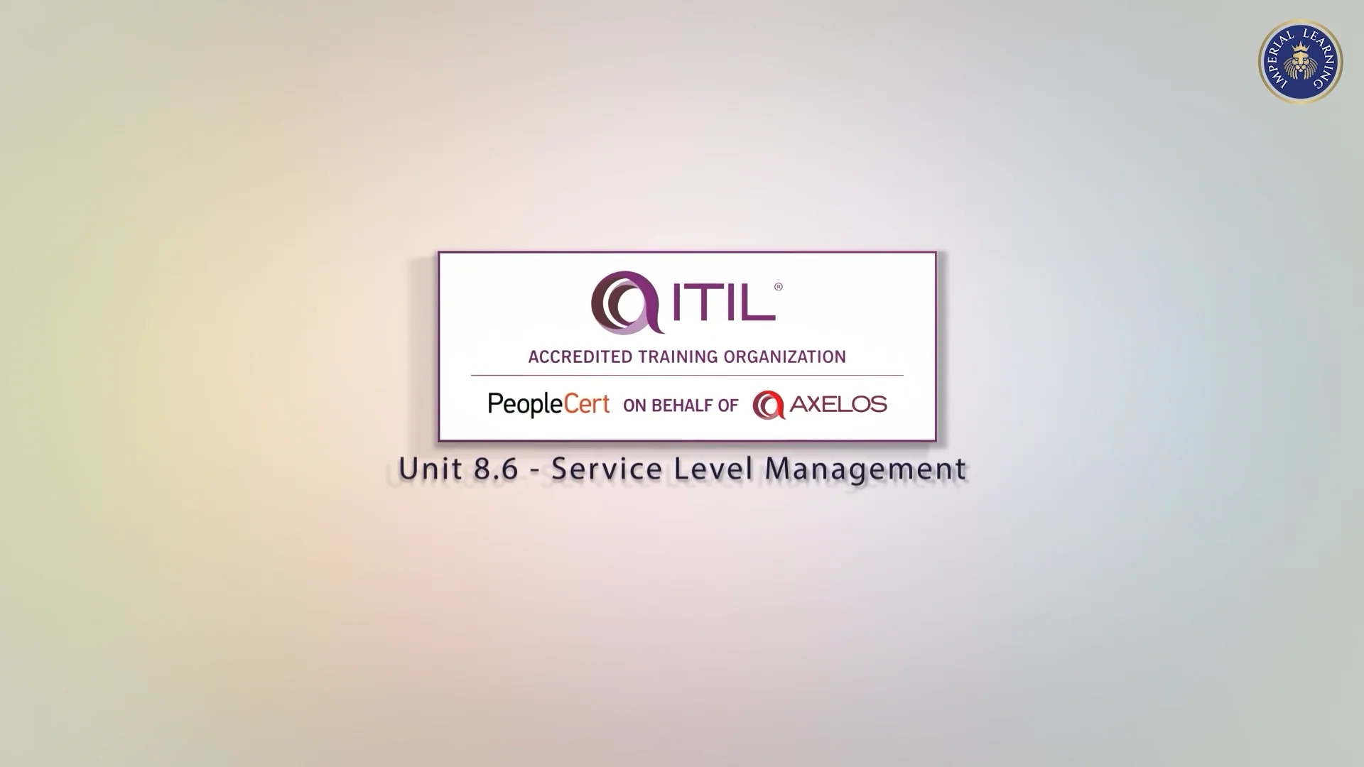 Unit 8.6 - Service Level Management on Vimeo
