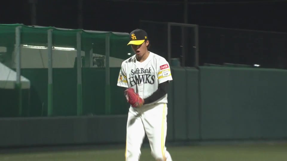 【ファーム】2者連続三振!! ホークス・中村亮太が1イニングを3者凡退に抑える!!  2023年9月29日 福岡ソフトバンクホークス 対 中日ドラゴンズ