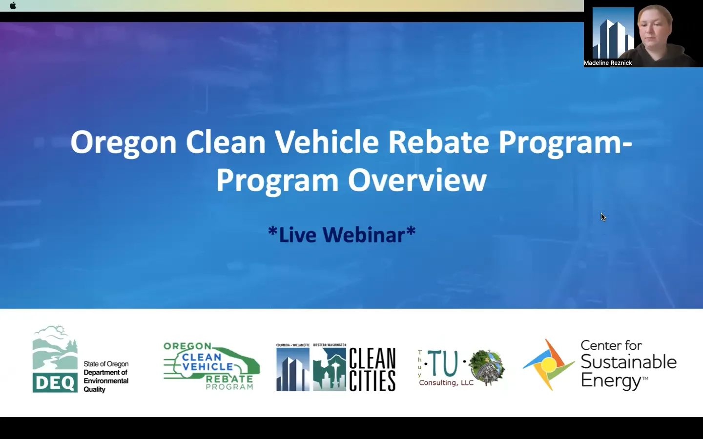 Oregon Clean Vehicle Rebate Program Program Overview on Vimeo