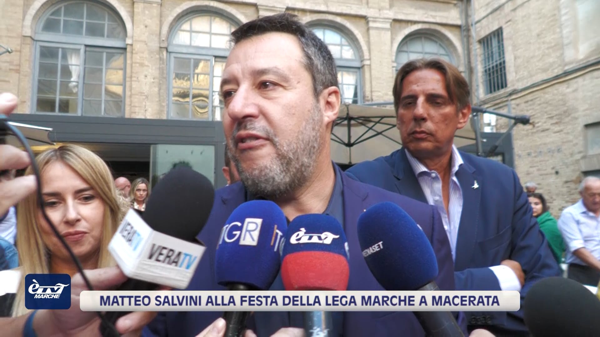 Matteo Salvini alla Festa della Lega Marche a Macerata - VIDEO