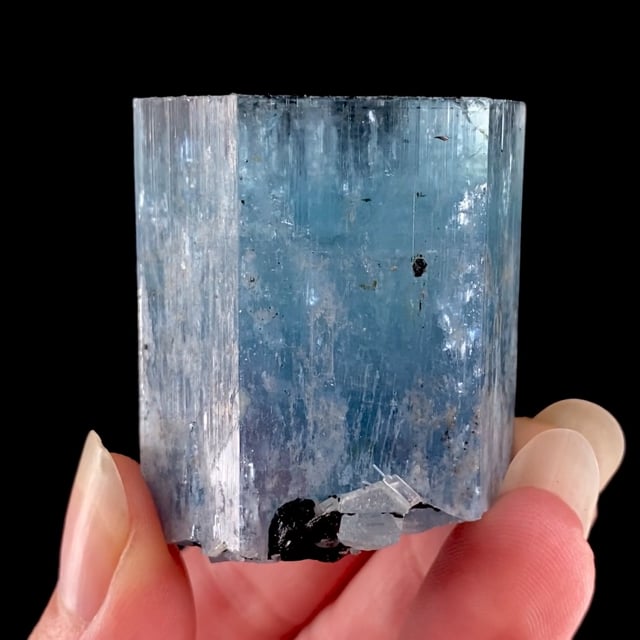 Beryl var: Aquamarine with Schorl