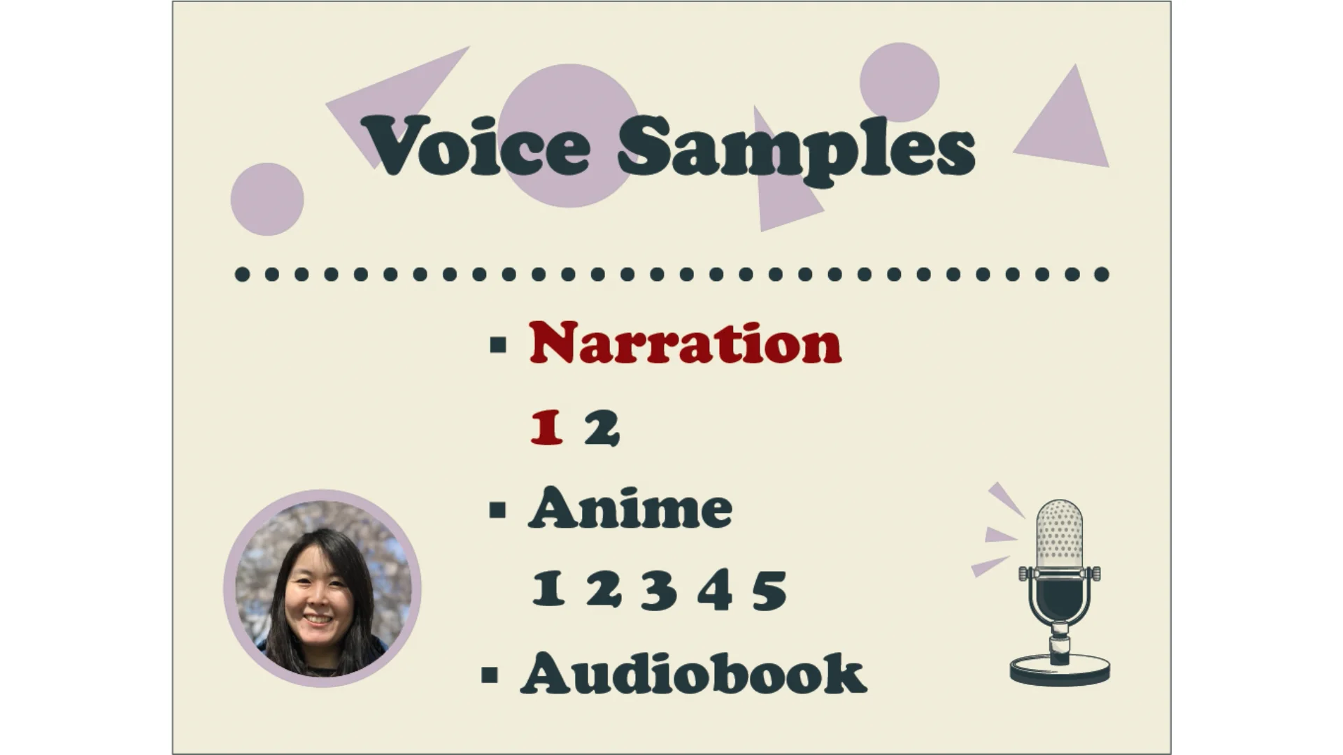 voice sample video on Vimeo