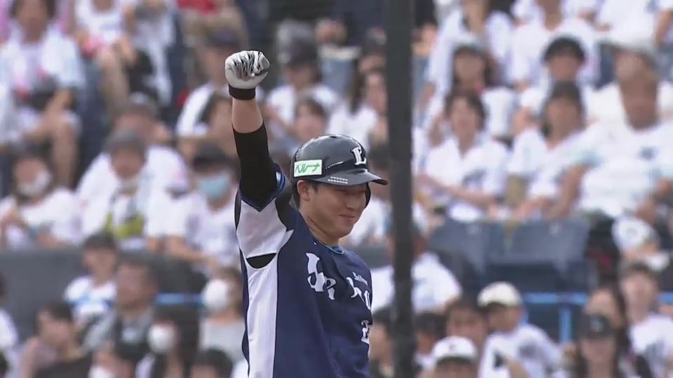 【6回表】チャンスをものにする!! ライオンズ・古賀悠斗 ライトへの勝ち越しタイムリー!!  2023年10月1日 千葉ロッテマリーンズ 対 埼玉西武ライオンズ
