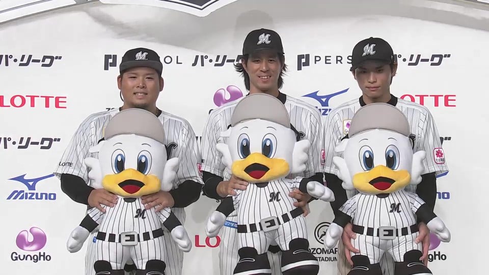 マリーンズ・和田康士朗選手・岡大海選手・澤田圭佑投手ヒーローインタビュー 10月1日 千葉ロッテマリーンズ 対 埼玉西武ライオンズ