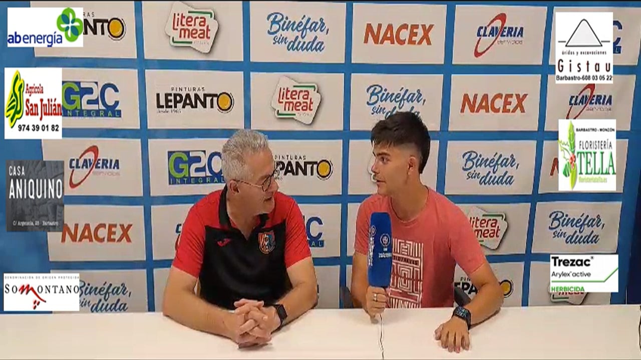 MIGUEL RUBIO (Entrenador Fraga) CD Binefar 2-2 UD Fraga / Jornada 4 - 3ª división