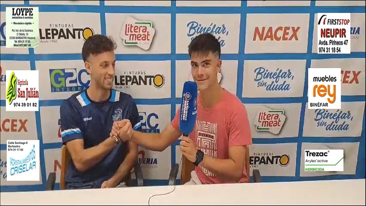 GUIDO RATTO (Jugador Binéfar) CD Binefar 2-2 UD Fraga / Jor. 4 - Tercera Rfef